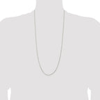 Sterling Silver Rhodium-Plated 1.1mm Diamond-Cut Round Box Chain