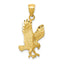 14K Gold Satin Diamond-Cut Eagle Pendant for Men  Bold & Textured Design