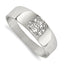 Stainless Steel Polished Circle Flower Cut-out Hinged Bangle Bracelet for Women