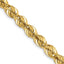 Sophia Jewelers 14K Gold Polished Rope Necklace with Lobster Clasp