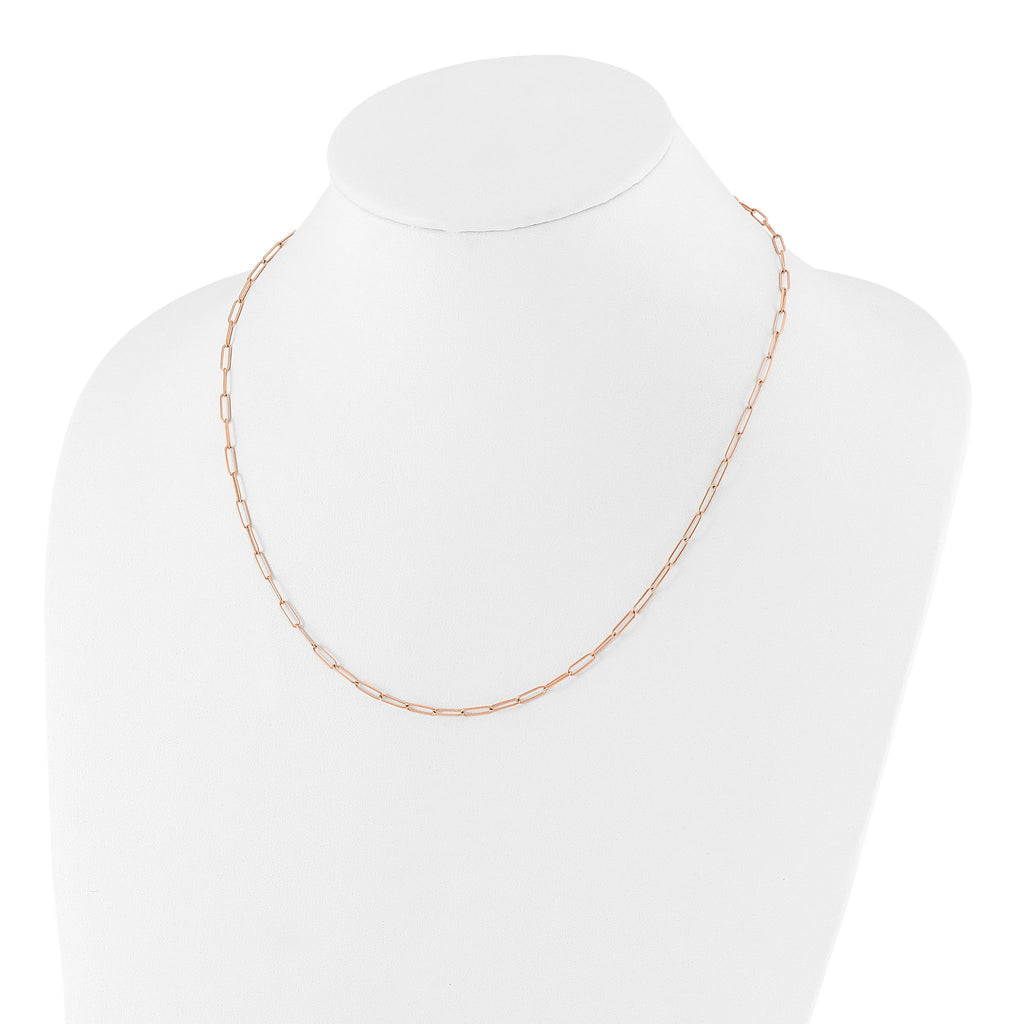 14K Rose Gold Polished Fancy Link Necklace