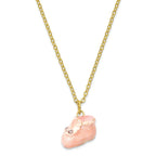 Luxury Giftware by Jere Pewter Bejeweled Crystals Gold-tone Enameled IT'S A GIRL Pink Baby Bootie Trinket Box with Matching 18 Inch Necklace
