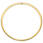 14K 6mm Two-tone Reversible Omega Necklace