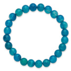 8mm Blue Fire Agate Beaded Stretch Bracelet