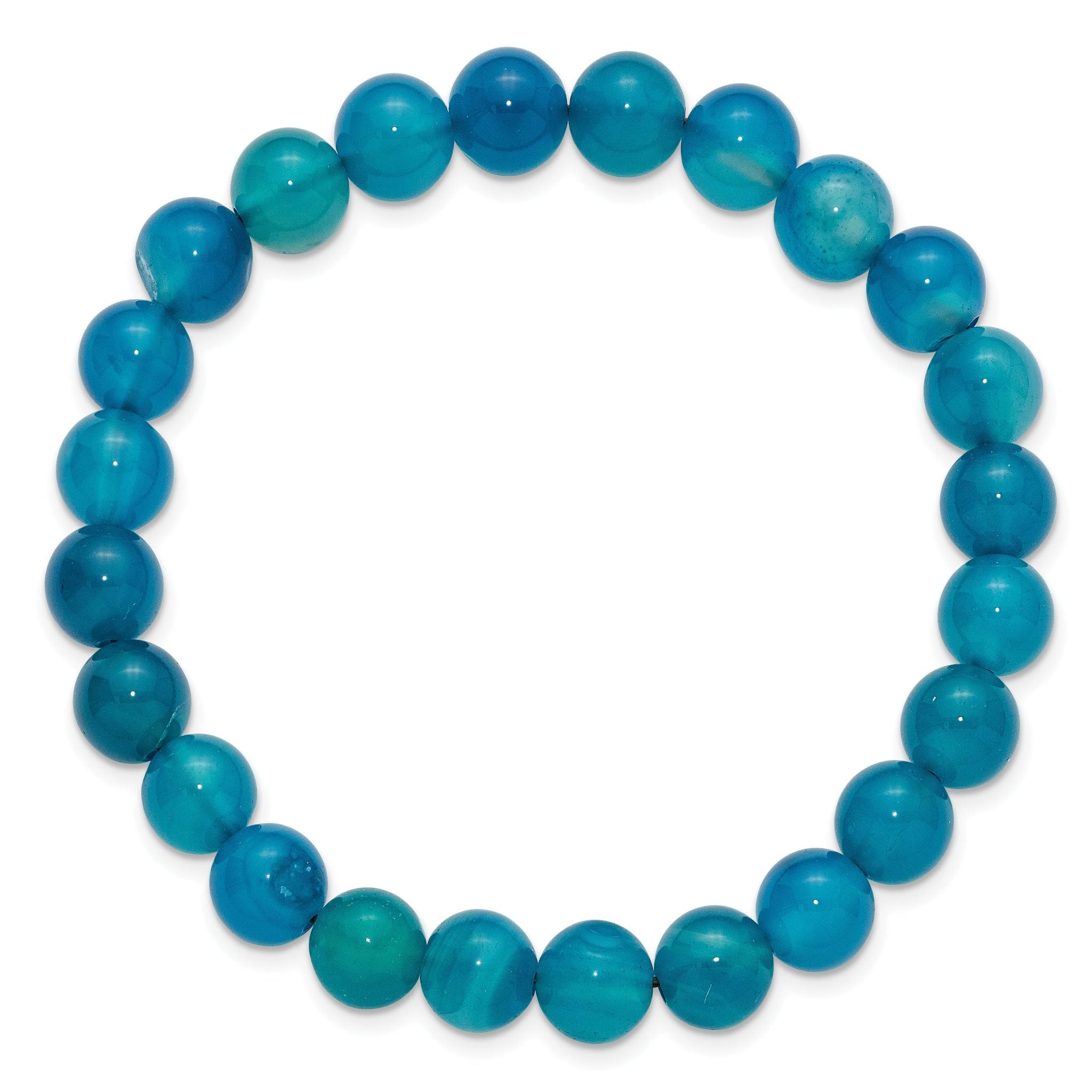 8mm Blue Fire Agate Beaded Stretch Bracelet