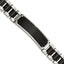 Stainless Steel Brushed and Polished Black IP-plated ID Bracelet for Men