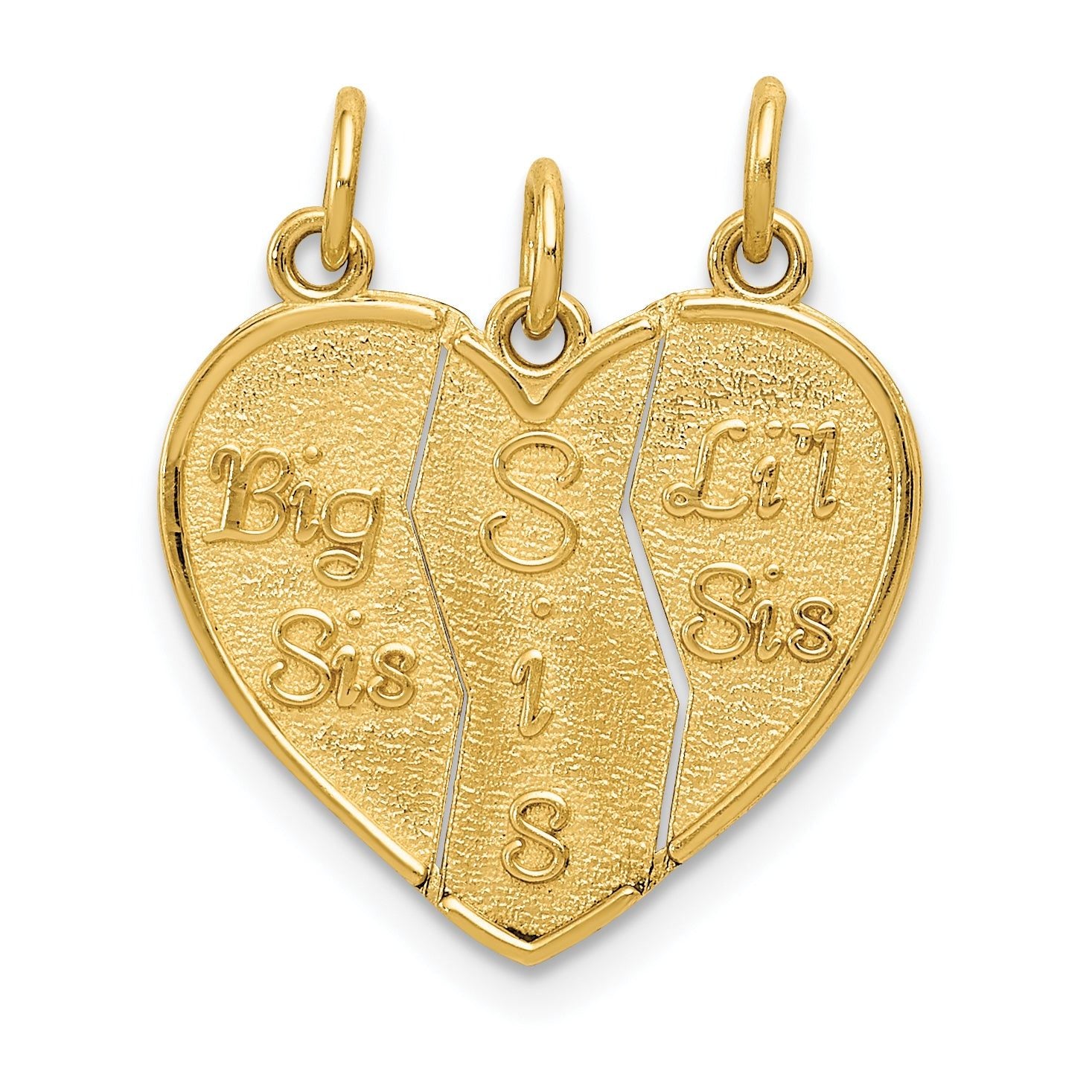 Big Sis-Sis-Lil Sis Break-Apart Charm in 14K Yellow Gold Main image