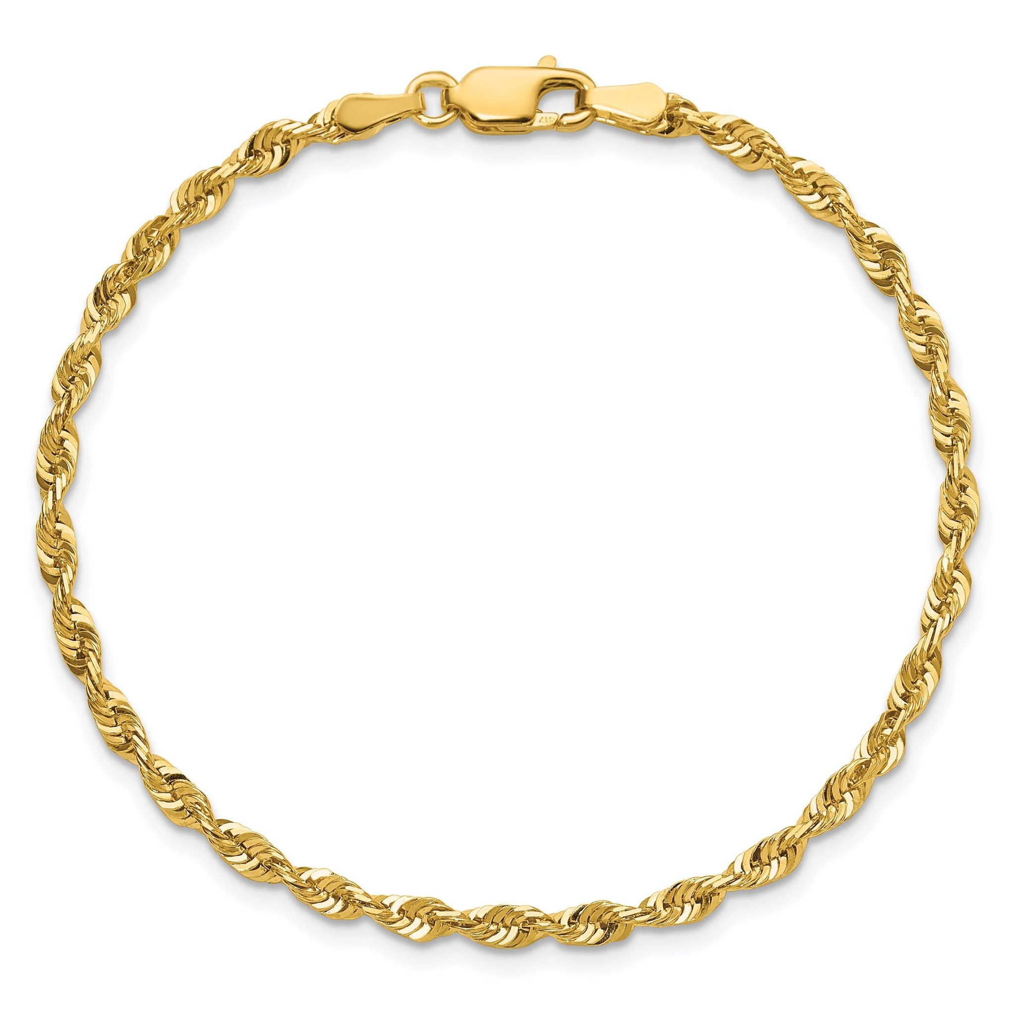 Diamond-Cut Rope Chain in 10K Yellow Gold, 2.75mm