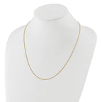 Diamond-Cut Double Curb Adjustable Chain in 14K Yellow Gold