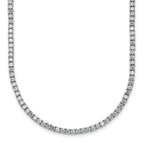 Sterling Silver Rhodium-plated CZ 18 inch Tennis Necklace