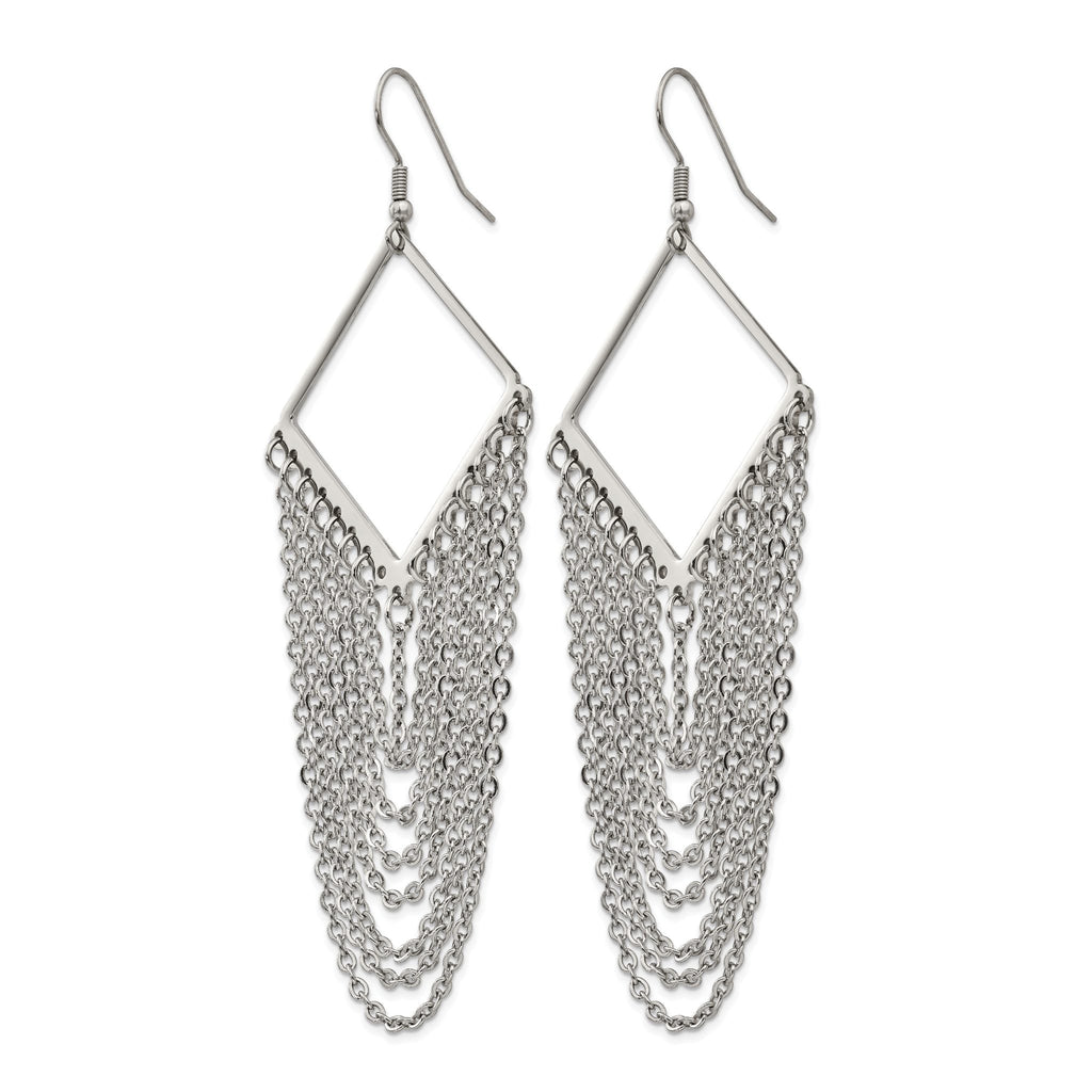 Stainless Steel Polished Drop Dangle Earrings for Women