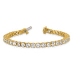 14k 14 carat Lab Grown Diamond VS/SI+ G+ Complete Tennis Bracelet