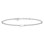 Sterling Silver Rhodium-plated Crosses 9 inch Plus 1 inch Extender - Total 10 inch Anklet
