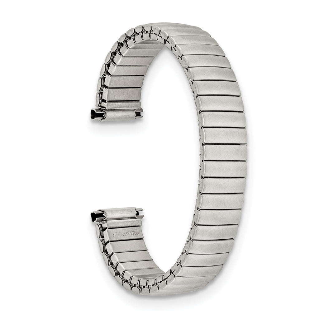 Ladies Satin Link Watch Band in Silver-Tone Stainless Steel