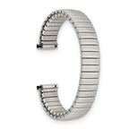 Ladies Satin Link Watch Band in Silver-Tone Stainless Steel