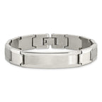 Stainless Steel Brushed and Polished ID Bracelet for Men