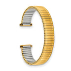 Satin & Polished Flexo Link Watch Band in Gold-Tone Stainless Steel