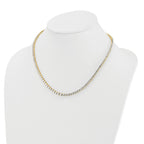 14k 14 1/2 carat Lab Grown Diamond VS+ F+ Complete Round 18 inch Graduated Tennis Necklace