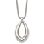 Stainless Steel Polished Teardrop Dangle 24in Necklace