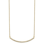 14k 1/2 carat Lab Grown Diamond VS/SI+ G+ Complete 18 inch Curved Bar Necklace