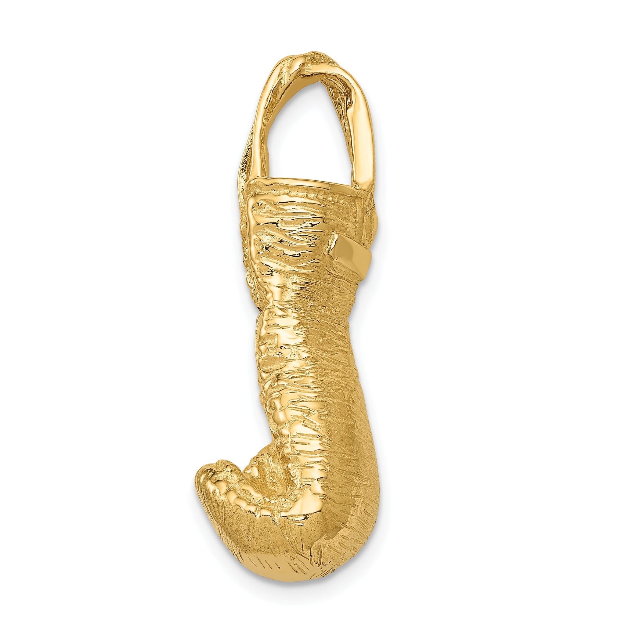 14K Gold Polished Hollow 3D Boxing Glove Pendant for Men Secondary image