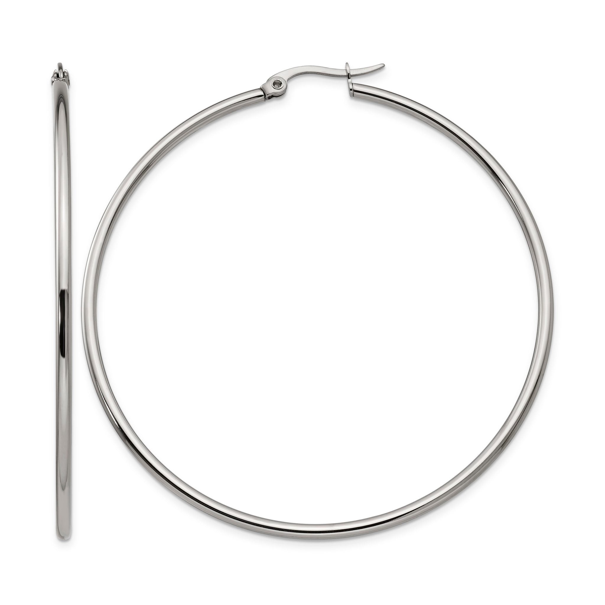 Stainless Steel Polished Hoop Earrings for Women Main image