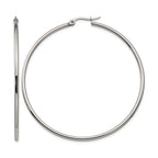 Stainless Steel Polished Hoop Earrings for Women