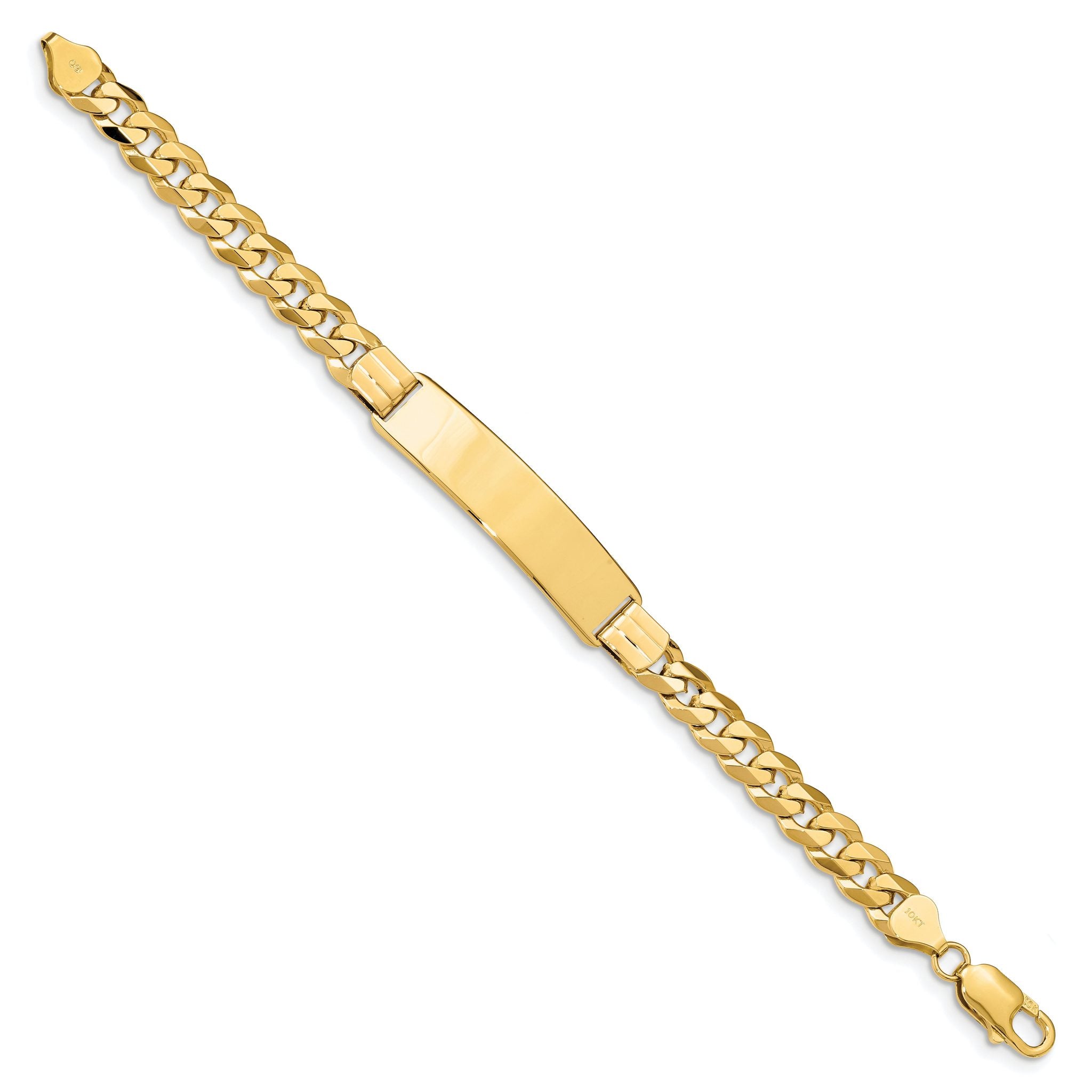 10k Flat Curb Link ID Bracelet Secondary image
