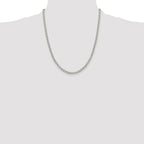 Polished Rolo Chain Necklace in Sterling Silver, 4mm