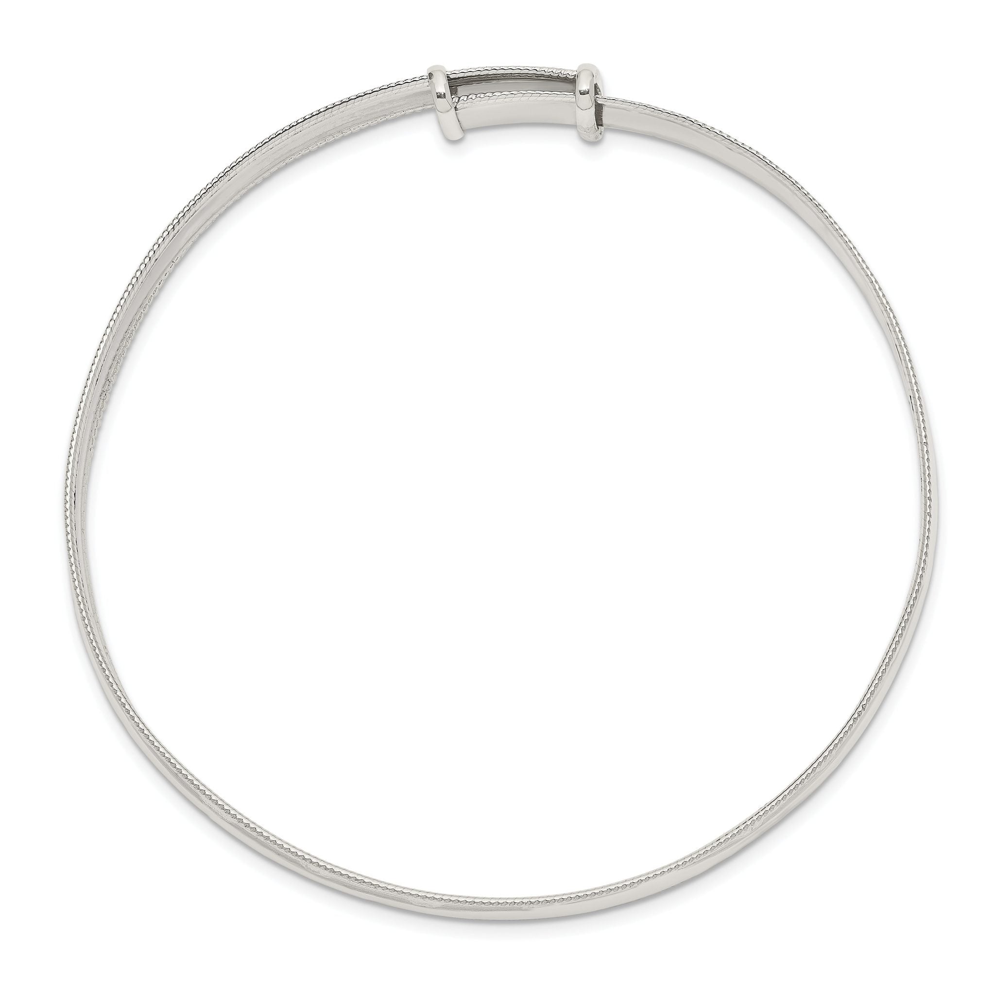 Sophia Jewelers Sterling Silver Milgrain Polished Expandable Bangle for Women Secondary image