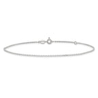 Cable Chain Anklet in Sterling Silver