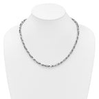 Sterling Silver Rhodium-plated Polished 5.5mm Figaro Rope Chain 20 inch Necklace