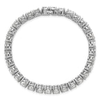14k White Gold 16 carat Lab Grown Diamond VS+ F+ Complete Tennis Bracelet