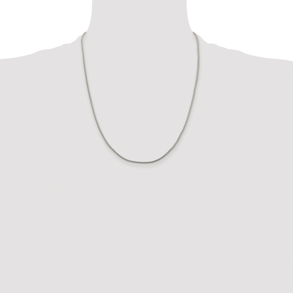 Diamond-Cut Round Franco Chain in Sterling Silver