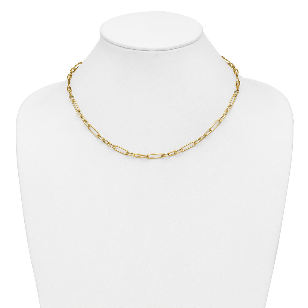 14K Polished Fancy Link Necklace