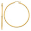 10K Yellow Gold Polished Hoop Earrings  50mm Elegant Tube Design for Women