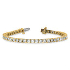 14k Holds 6.44 carat 46-3.25mm Round Diamond 4-prong 7 inch Tennis Bracelet Mounting (No Stone Included)