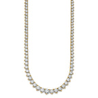 14k 25 3/8 carat Certified Lab Grown Diamond VS/SI+ G+ Complete Round 16 inch Graduated Tennis Necklace