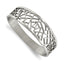 Stainless Steel Polished Geometric Cut-out Hinged Bangle Bracelet for Women