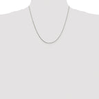 8-Sided Box Chain Necklace in Sterling Silver, 1mm