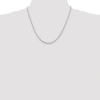 Diamond-Cut Round Box Chain Necklace in Sterling Silver