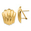 14K Gold Polished Button Earrings with Omega Back Clip