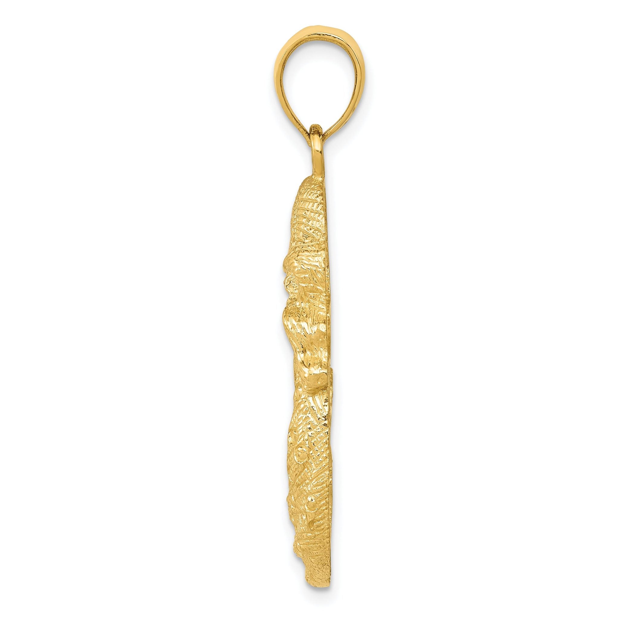 14K Gold Mother Holding Child Charm  Solid Satin Polished Elegance Secondary image