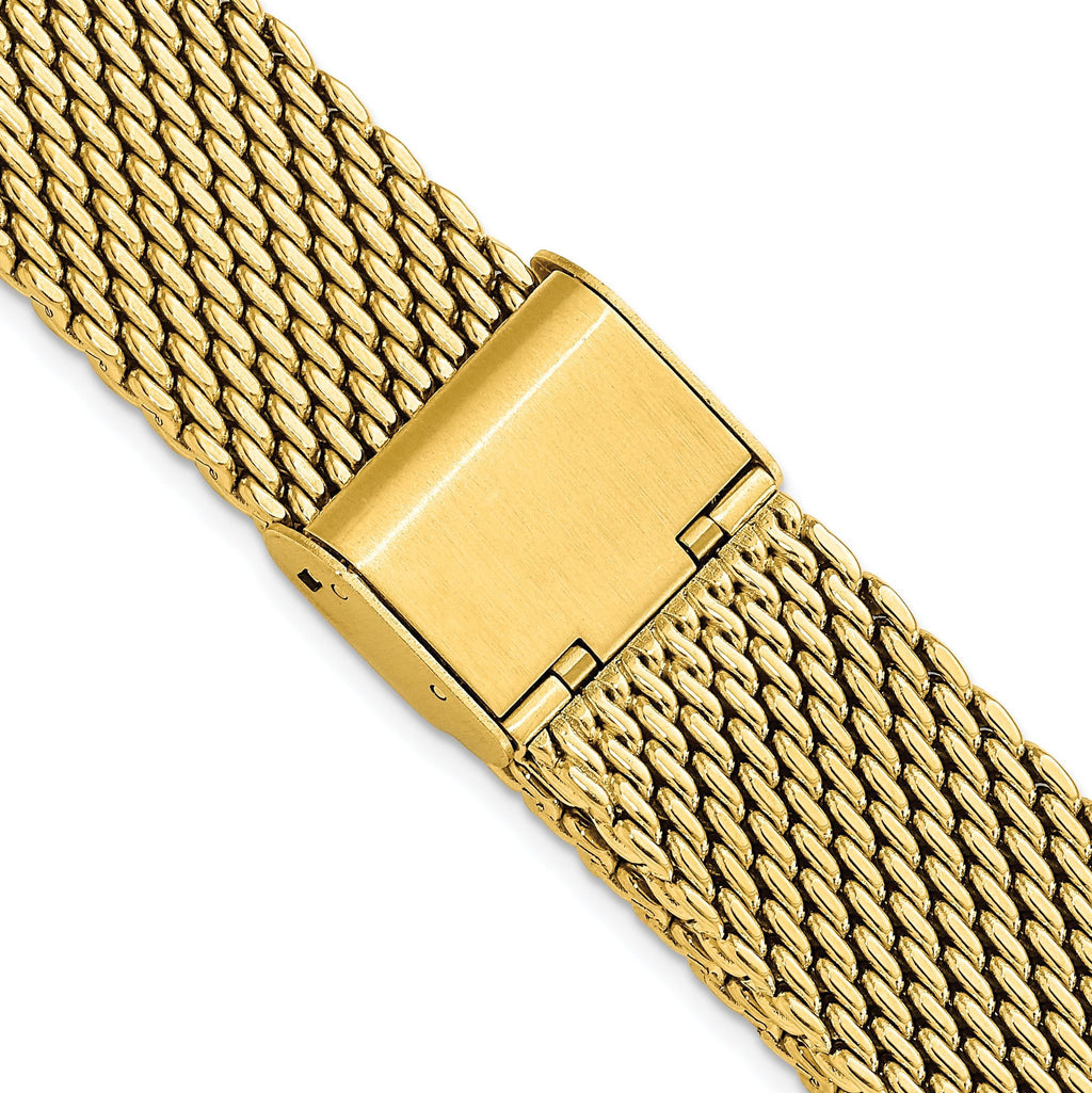 Gold-Tone Mesh Watch Strap in Stainless Steel, 20mm