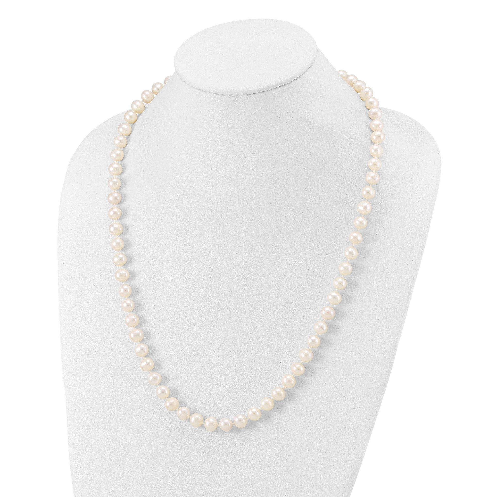 14K Gold Filled 8-9mm White Cultured Freshwater Pearl Necklace