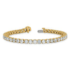 14k 10 carat Lab Grown Diamond VS+ F+ Complete Tennis Bracelet