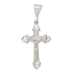 Diamond-Cut Crucifix Pendant in Sterling Silver