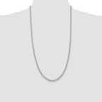 Polished Rolo Chain Necklace in Sterling Silver, 4mm