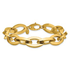14K Polished Fancy Link Bracelet