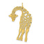 10K Gold Polished Giraffe Charm Solid Pendant by Sophia Jewelers